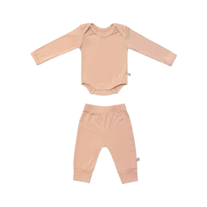 Solid Bamboo Baby Jogger Set in Oat