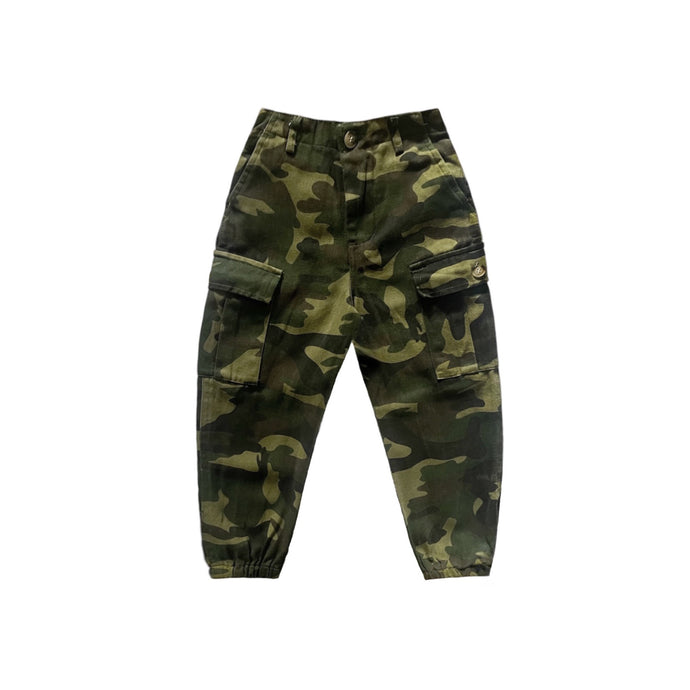 Camo Cargo Cotton Jogger Pants