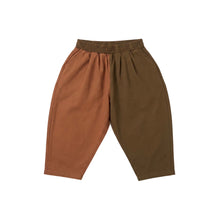 Load image into Gallery viewer, Canvas Colorblock Pant in Rust &amp; Brown Combo