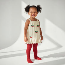 Load image into Gallery viewer, Cherry Knit Scalloped Cotton Dress