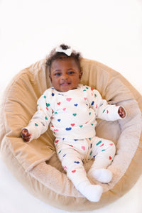 Confetti Hearts Terry Jogger Pant in White