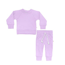 Load image into Gallery viewer, Crewneck Terry Jogger Pant Set in Lilac