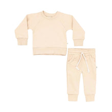 Load image into Gallery viewer, Crewneck Terry Jogger Pant Sweatsuit Set in Eggnog