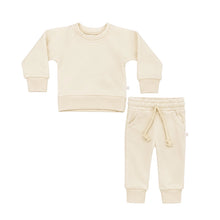 Load image into Gallery viewer, Eggnog Crewneck Terry Sweatshirt Sweatpant 2pc Sweatsuit Set