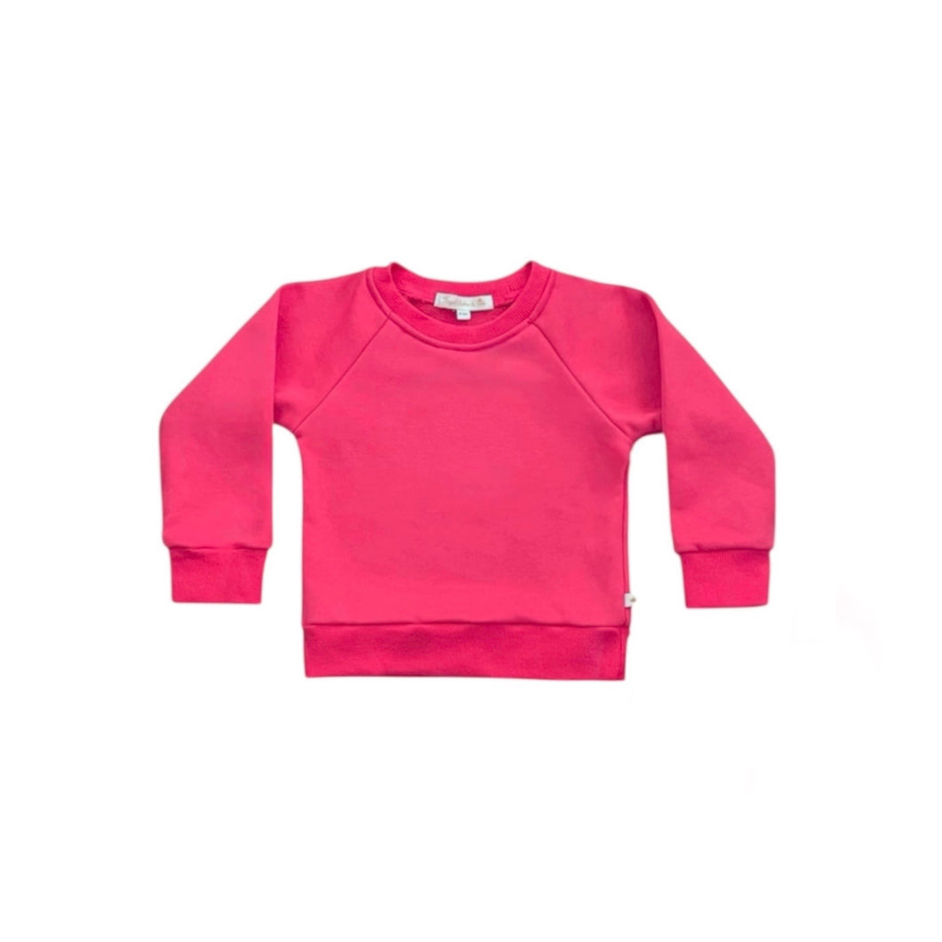 Crewneck Terry Sweatshirt in Candy Pink