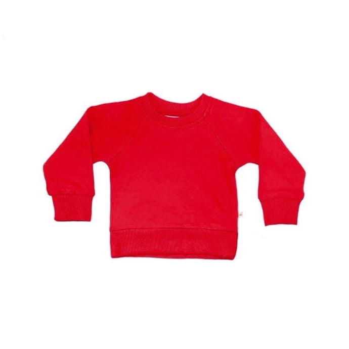 Crewneck Terry Sweatshirt in Cherry Red