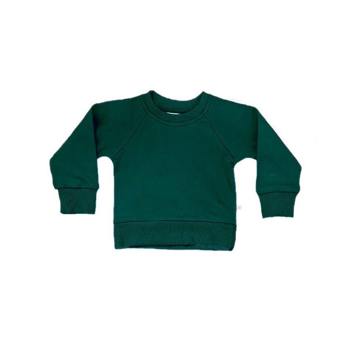 Crewneck Terry Sweatshirt in Forest Green