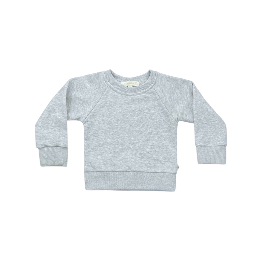 Crewneck Terry Sweatshirt in Heather Gray