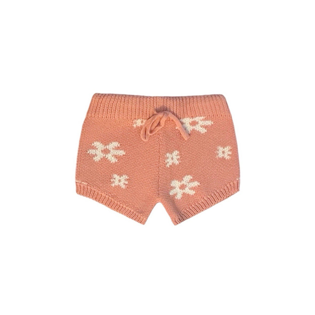 Flower Blossom Knit Shorts