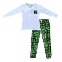Load image into Gallery viewer, Green Buffalo Plaid Snowflake Family Matching Women's Adult Pajamas