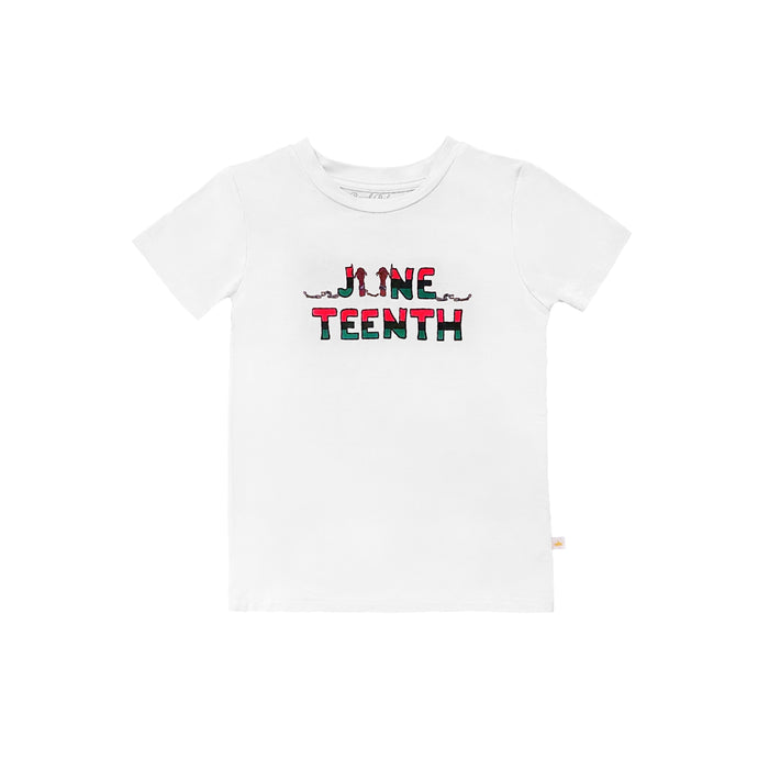 Toddler Bamboo Juneteenth T-Shirt in White