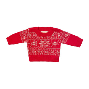 New York Snowfall Knit Crewneck Holiday Sweater