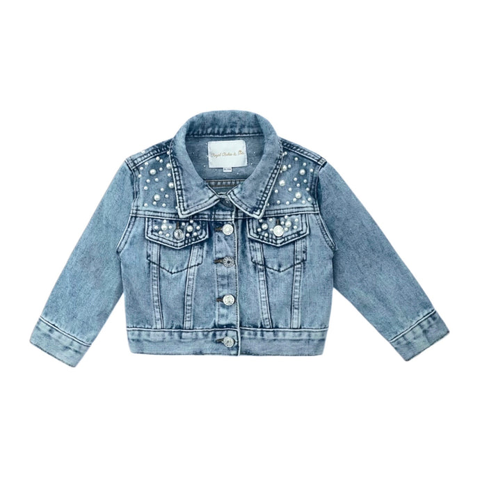 Pearl Denim Jeans Jacket in Light Wash