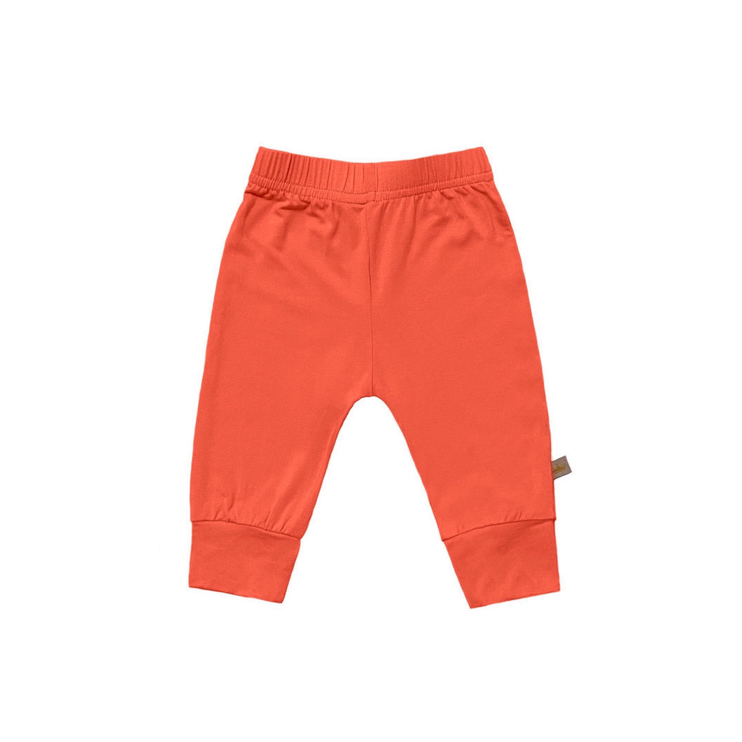 Solid Bamboo Baby Jogger Pants in Orange
