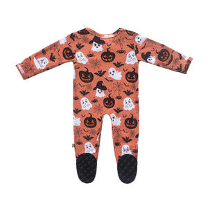 SAMPLE SALE Baby Ghost Bamboo Snap Footed Onesie