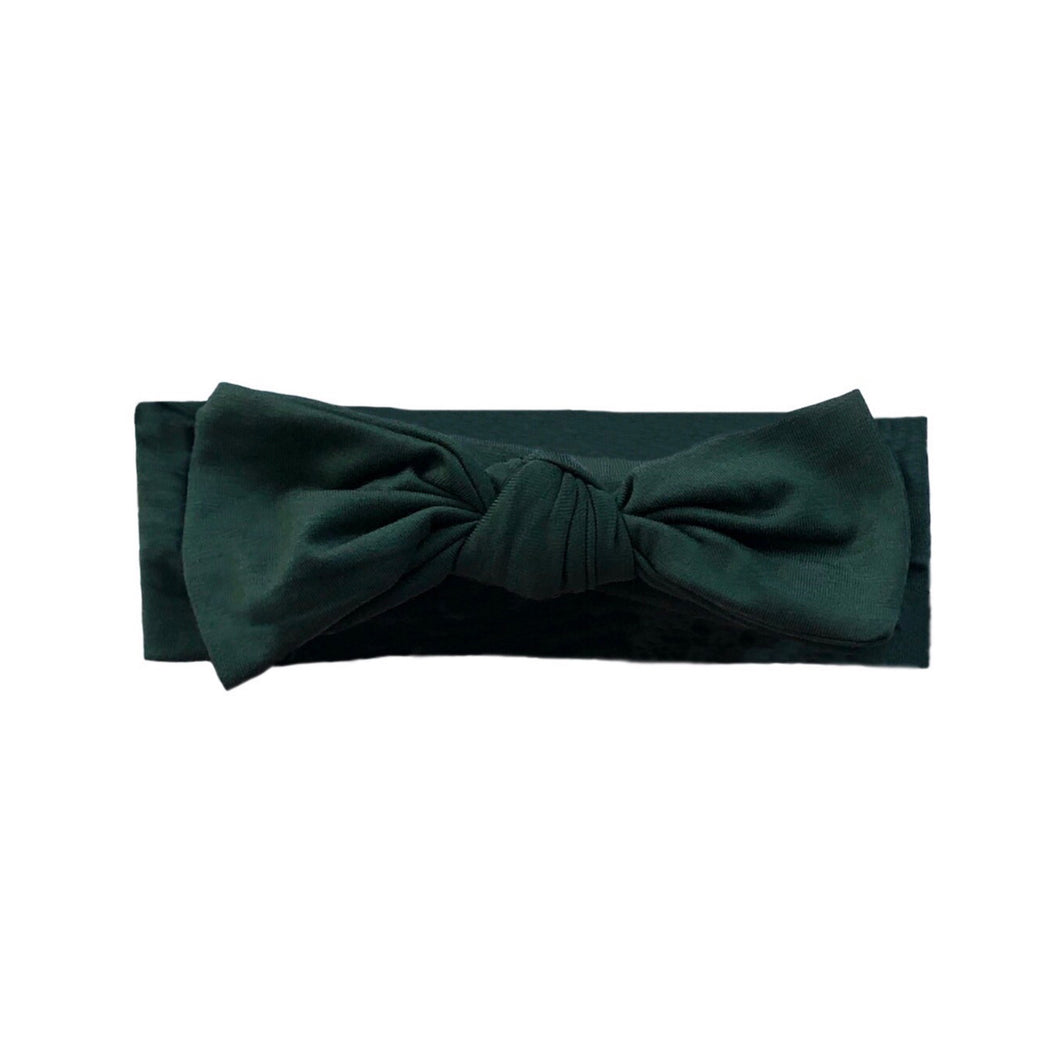 Bamboo Solid Headband in Forest Green