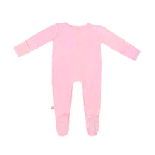 Load image into Gallery viewer, Bamboo Solid Footed Zippered Onesie in Pastel Pink