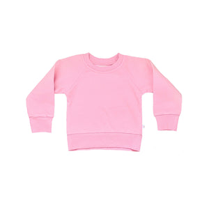 Crewneck Terry Sweatshirt in Bubble Gum Pink