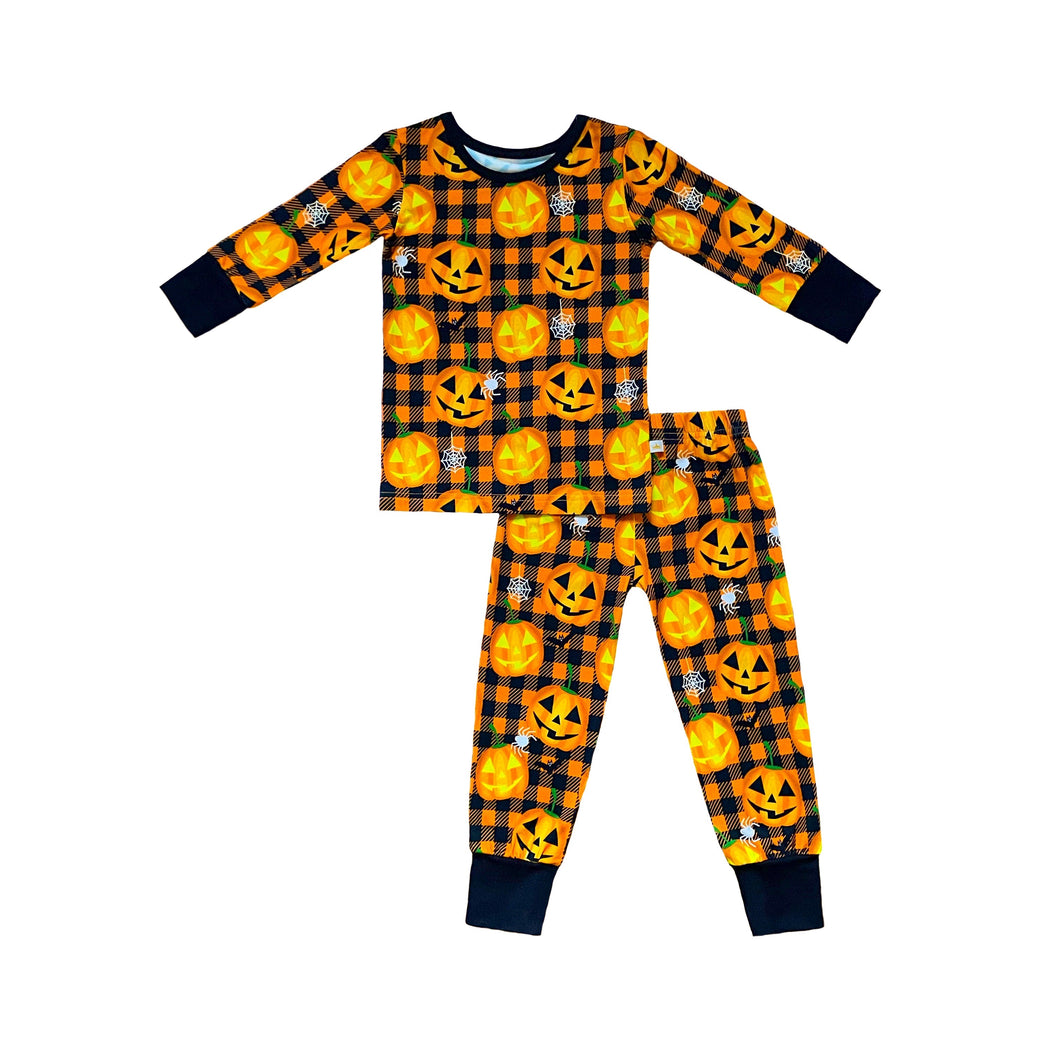Jack-O'-Lantern Halloween Bamboo Toddler Pajama Set