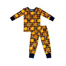 Load image into Gallery viewer, SAMPLE SALE Jack-O'-Lantern Halloween Bamboo Toddler Pajama Set