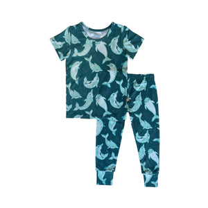 SAMPLE SALE Jamie Short Sleeve Bamboo Toddler Pajama Set