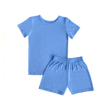 Load image into Gallery viewer, Short Sleeve Toddler Short Set in Summer Blue