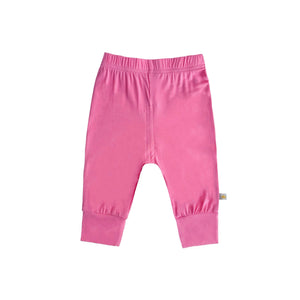 SAMPLE SALE Solid Bamboo Baby Jogger Pants in Bubble Gum