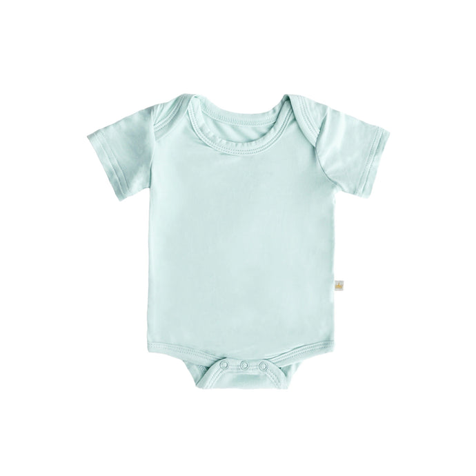 Solid Short Sleeve Bamboo Bodysuit in Mint