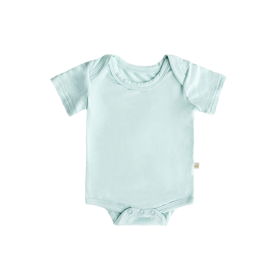 Solid Short Sleeve Bamboo Bodysuit in Mint – Royal Babies & Tots