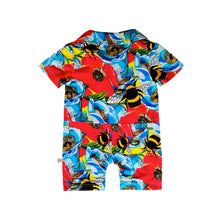 Load image into Gallery viewer, SAMPLE SALE Summer Bees Collared Bamboo Shortie Romper