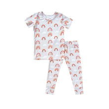 Load image into Gallery viewer, Sweet Rainbow Short Sleeve Bamboo Toddler Pajama Set