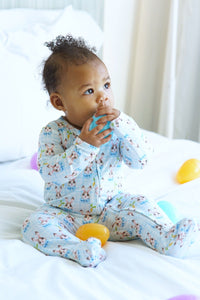 SAMPLE SALE The Good Bunny Bamboo Zippered Footed Onesie